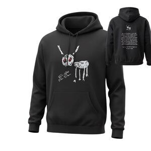 Drake “For All The Dogs” Hoodie XL 2023 Tour Merch Black Rap Hip Hop Streetwear